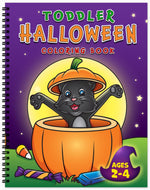 toddler halloween coloring book for kids spooky colouring pages children ages 2-4 preschool spiral bound