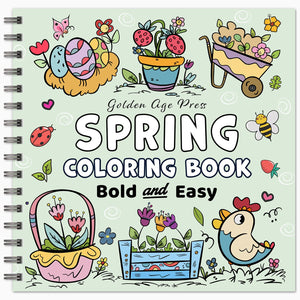 Spring Bold & Easy Coloring Book