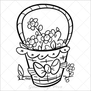 Spring Bold & Easy Coloring Book