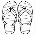 summer bold and easy coloring book large print colouring pages for adults beach flip flop sandals