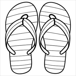 summer bold and easy coloring book large print colouring pages for adults beach flip flop sandals