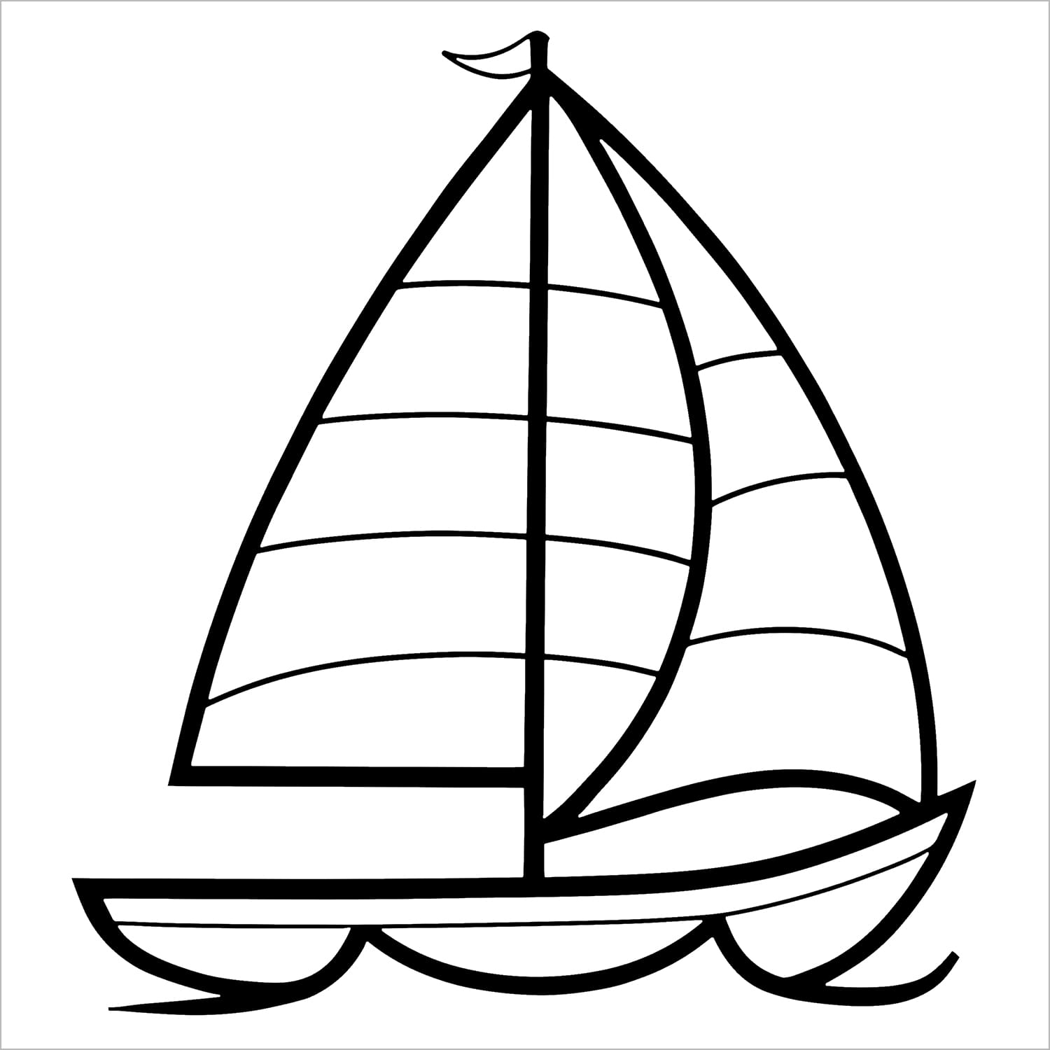 summer bold and easy coloring book large print colouring pages for adults sailboat