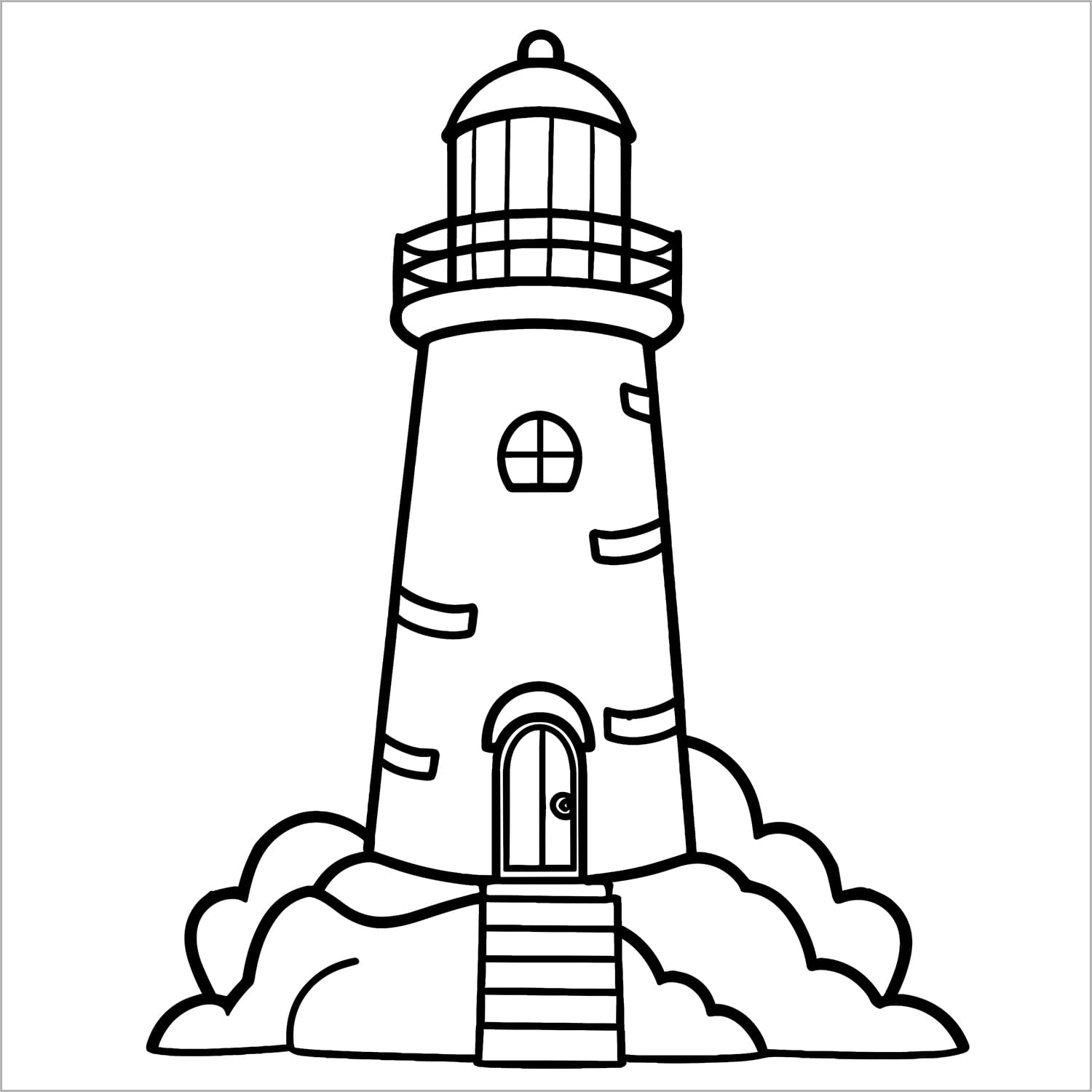 summer bold and easy coloring book large print colouring pages for adults lighthouse