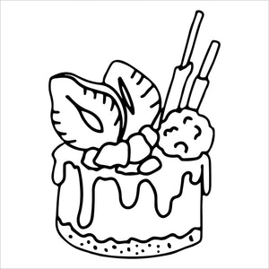 sweet treats bold and easy coloring book large print colouring pages cake