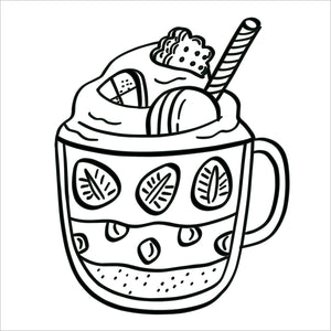 sweet treats bold and easy coloring book large print colouring pages smoothie