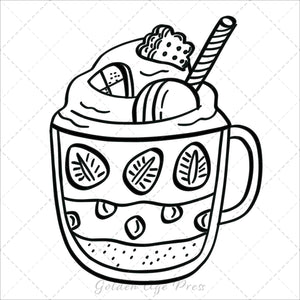 sweet treats bold and easy coloring book for adults large print colouring pages for kids and beginners food snacks desserts theme coloring sheets 