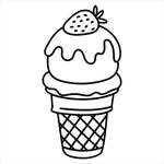 sweet treats bold and easy coloring book large print colouring pages ice cream cone