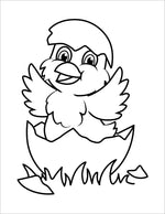 toddler easter coloring book for children spring chick hatching easter colouring page