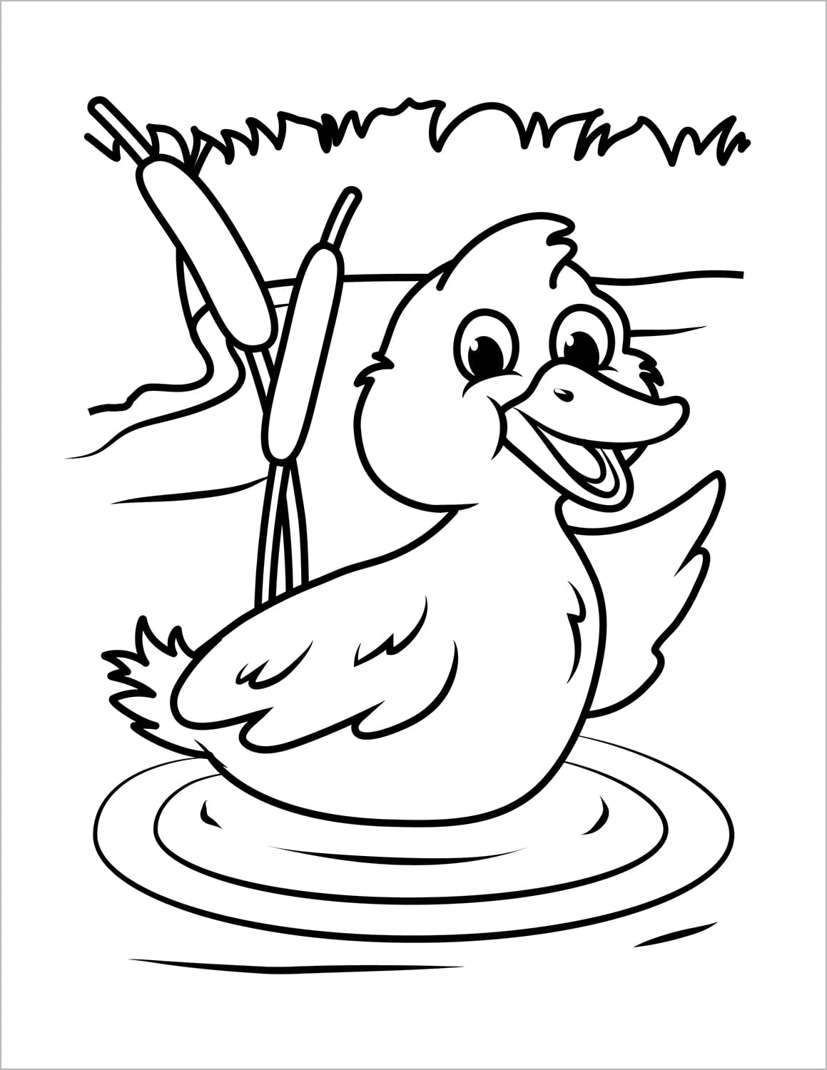 toddler easter coloring book for kids easter duck colouring page