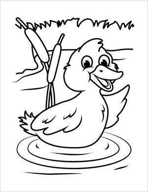 toddler easter coloring book for kids easter duck colouring page