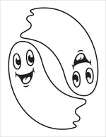 toddler halloween coloring book for kids spooky colouring pages two smiling ghosts