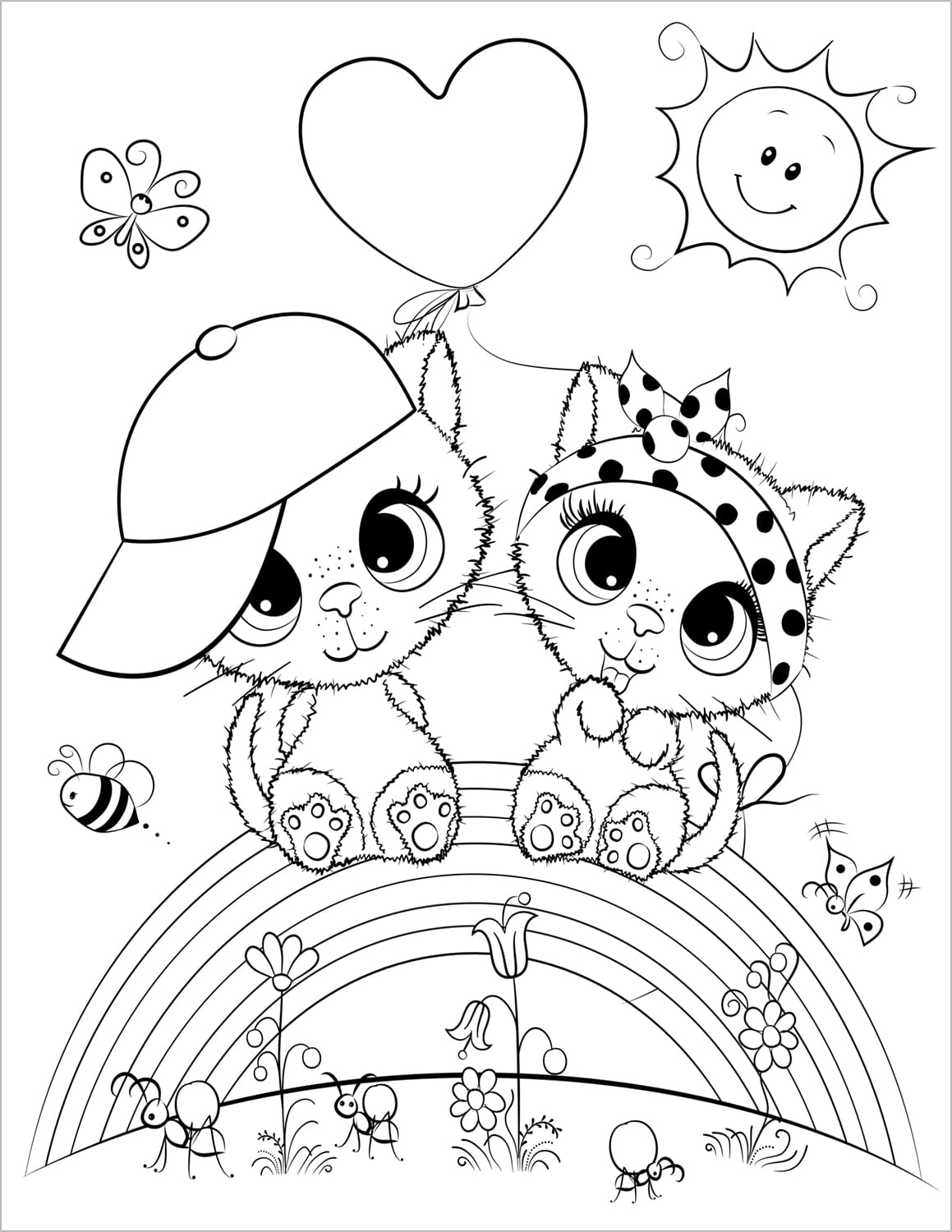 Schattige Katten Kleurboek voor Kinderen 4-8 jaar