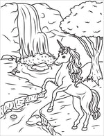 unicorn animals coloring book for kids children colouring pages  for girls horned winged horses rainy day activities color sheets printable download pdf
