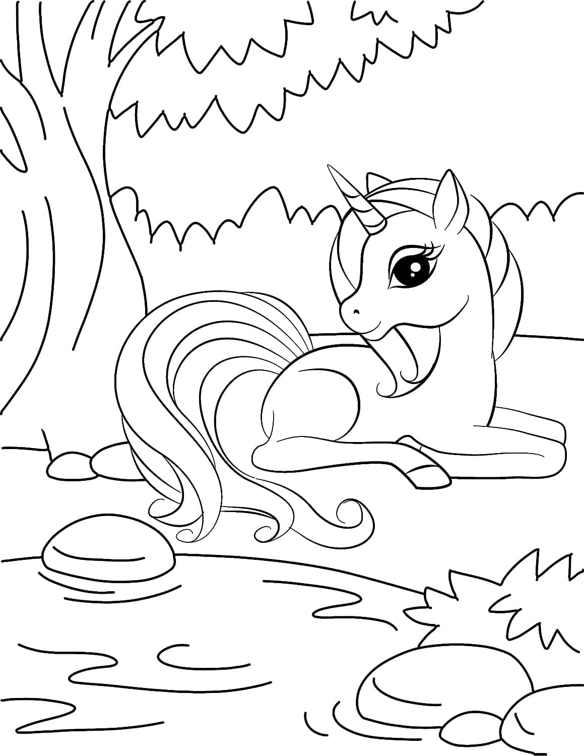 unicorn animals coloring book for kids children colouring pages  for girls horned winged horses rainy day activities color sheets printable download pdf