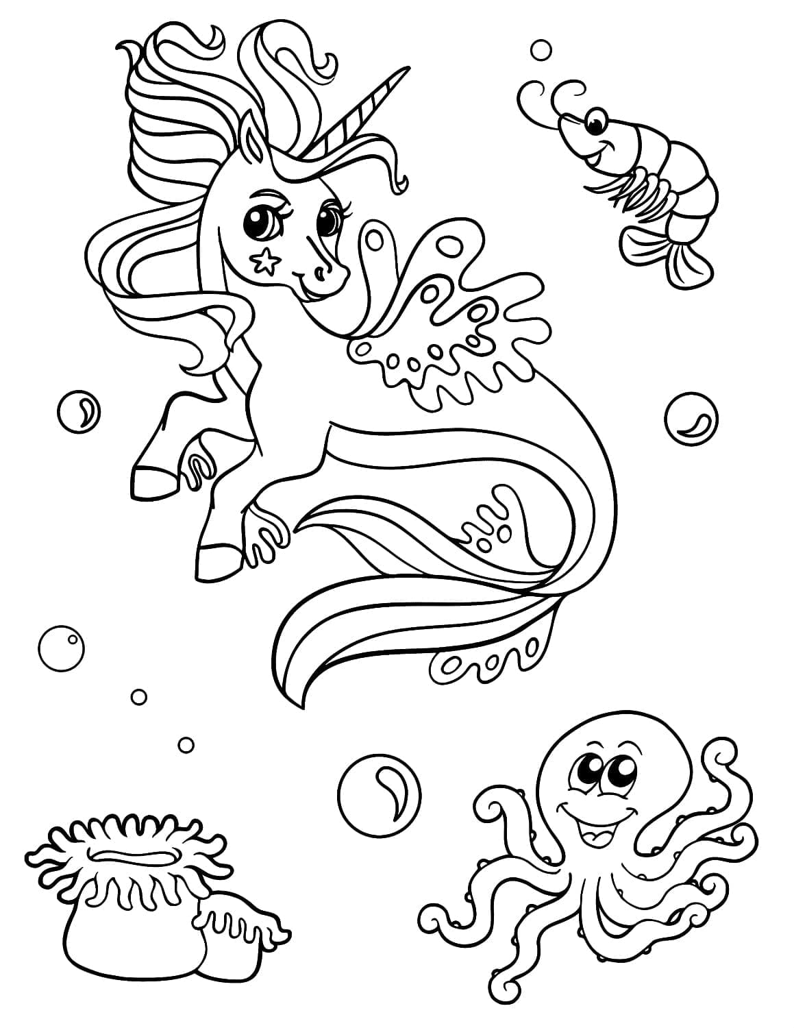 unicorn animals coloring book for kids children colouring pages  for girls horned winged horses rainy day activities color sheets printable download pdf