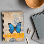 vintage butterfly spiral notebook unique gift writing journal lined and blank