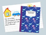 primary composition book K-2 story journal notebook draw and write notebook preschool kindergarten prek pre-k whales and jellyfish underwater ocean